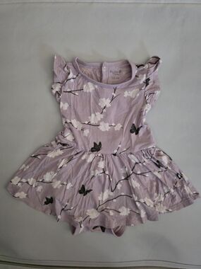 NWOT Kyte Baby Twirl Bodysuit Dress in Cherry Blossom - Size 18-24M